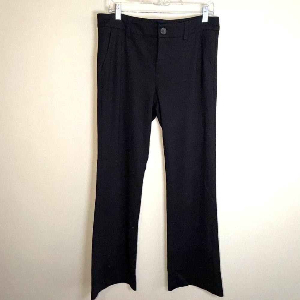 CAbi Favorite Trouser Point Knit Pants Straight Leg Womens 12 Black 141R Office